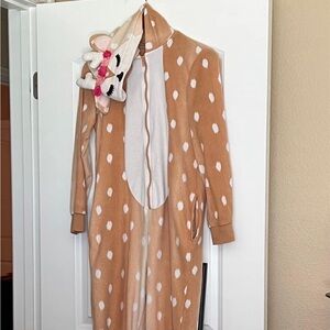 Women’s Reindeer Jammies Onesie. Size XS/S